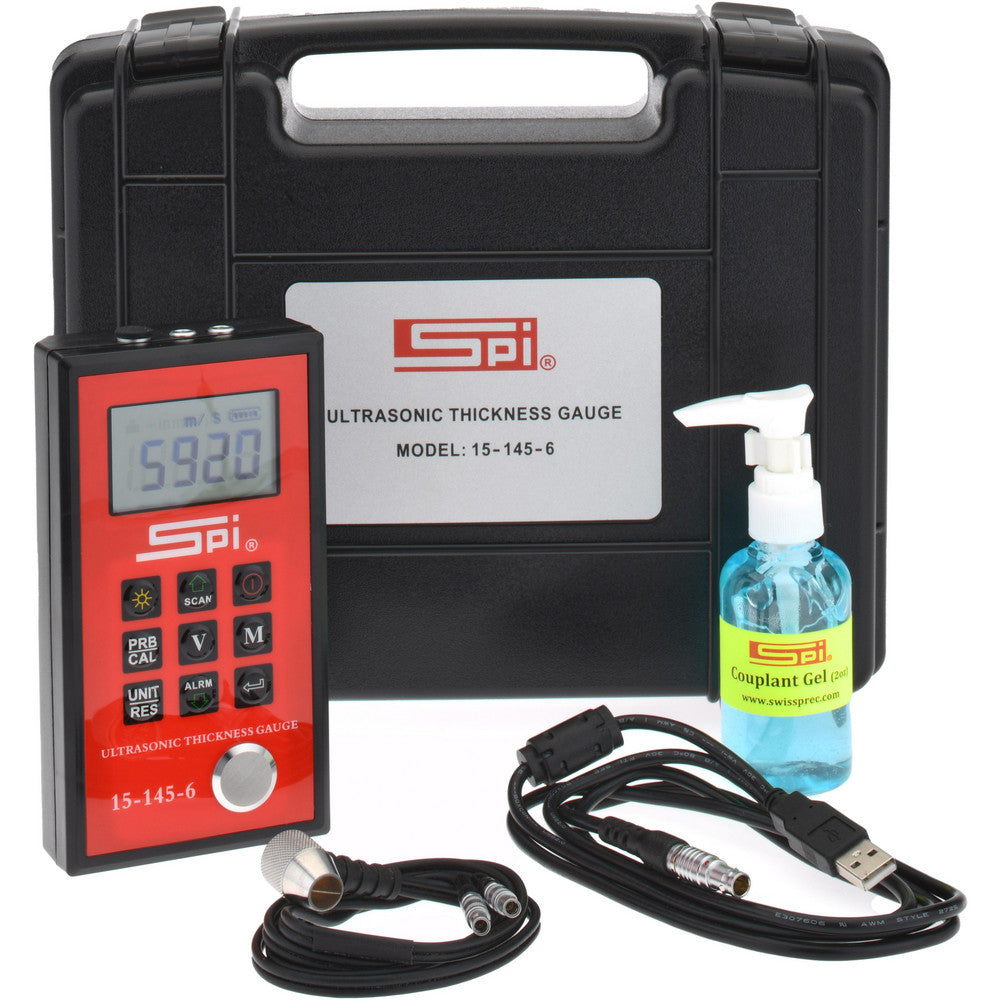 SPI 15-145-6 0.1mm to 8" Measurement, 0.1mm Resolution Electronic Thickness Gage