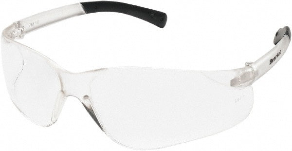 MCR Safety BK210 Safety Glasses Scratch-Resistant, Polycarbonate, Clear Lenses, Frameless