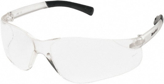MCR Safety BK210 Safety Glasses Scratch-Resistant, Polycarbonate, Clear Lenses, Frameless