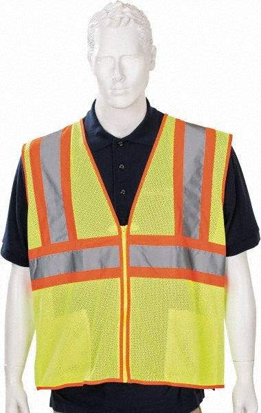 PIP 302-MVLY-L High Visibility Vest  Large,  ANSI Class 2