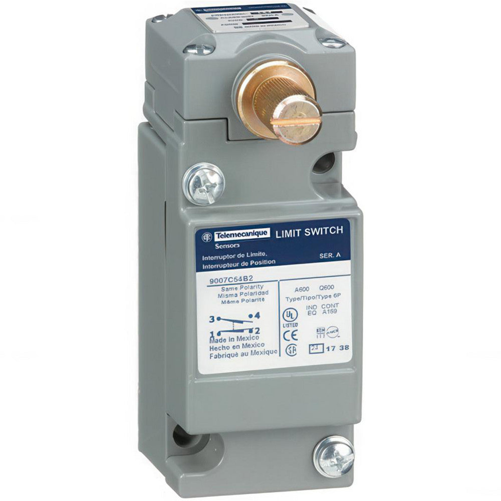 Square D 9007C54B2 General Purpose Limit Switch SPDT, NC, Rotary Head, Side