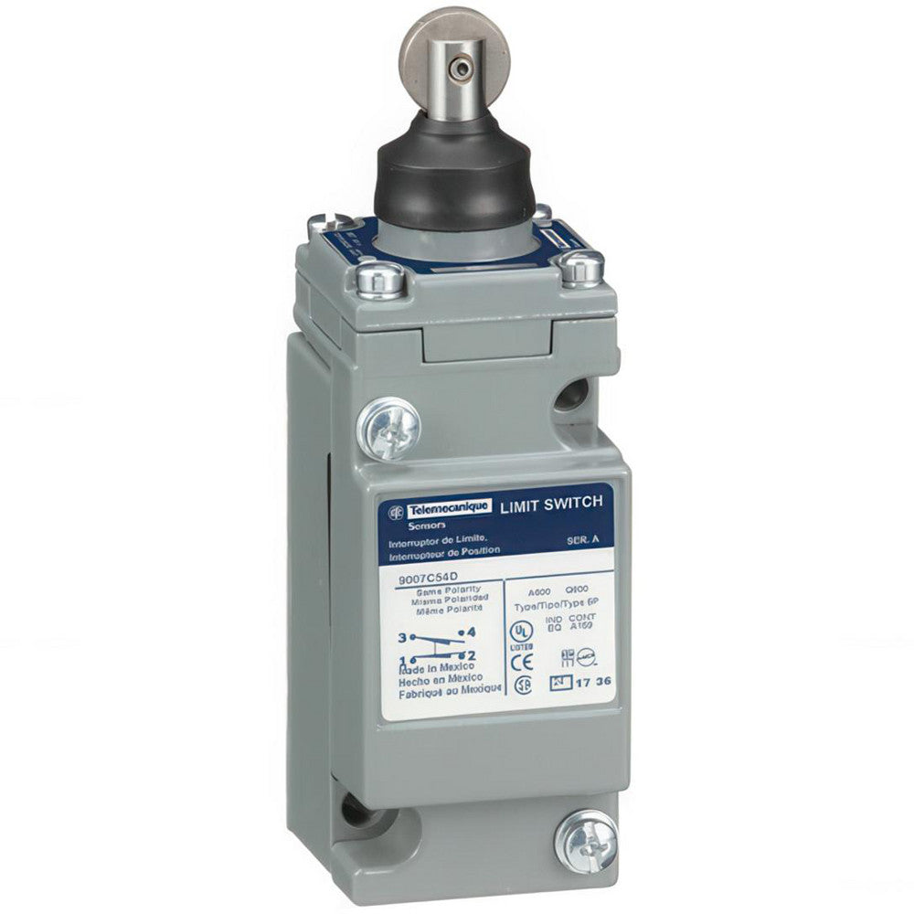 Square D 9007C54D General Purpose Limit Switch SPDT, NC, Roller Plunger, Side
