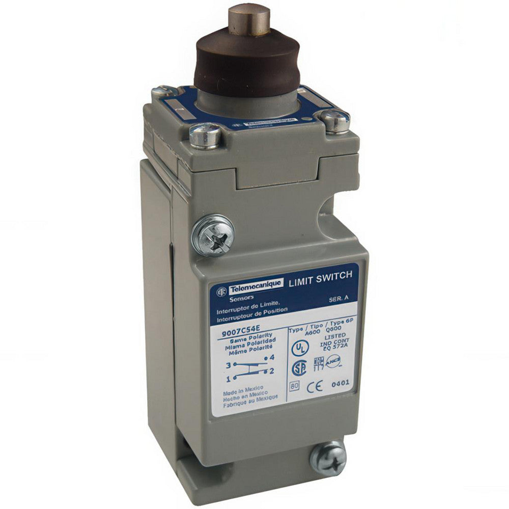 Square D 9007C54E General Purpose Limit Switch SPDT, NC, Plunger, Top