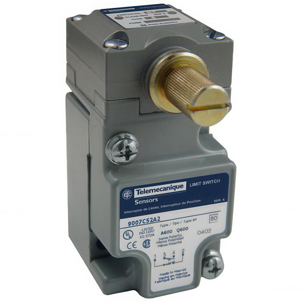 Square D 9007C52B2 General Purpose Limit Switch SPDT, NC, Rotary Head, Side