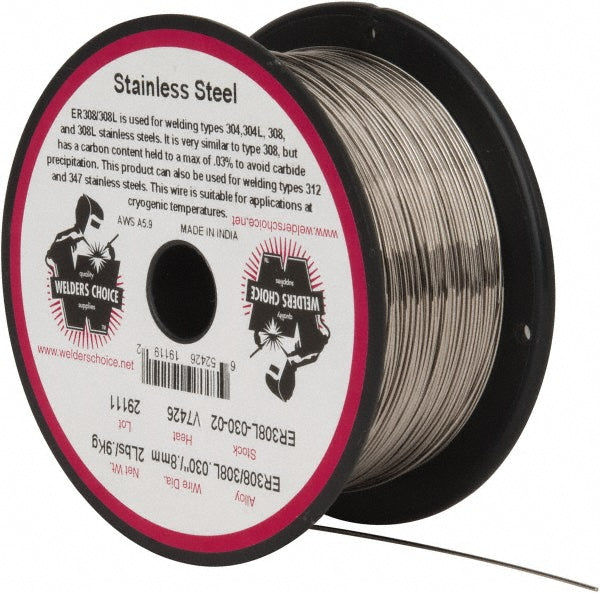 Welder's Choice 59802413 MIG Welding Wire ER308L, 0.0300" Dia, Stainless Steel