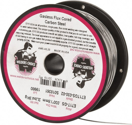 Welder's Choice 59803122 MIG Welding Wire E71T-GS, 0.0300" Dia, Flux Core (Gasless)
