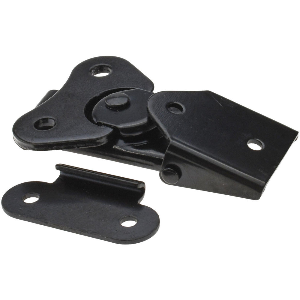 Value Collection MSC005 Extended Base Wing Turn Door Latch 1-1/2" OAW, 0.58" OAH, Steel, Black Enamel Paint Finish