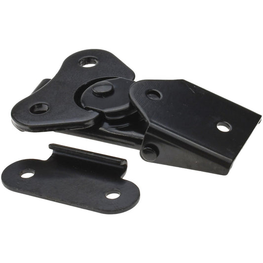 Value Collection MSC005 Extended Base Wing Turn Door Latch 1-1/2" OAW, 0.58" OAH, Steel, Black Enamel Paint Finish