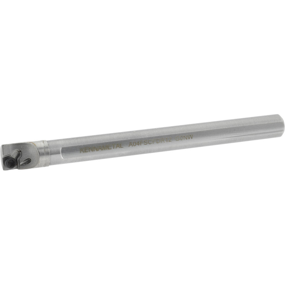 Kennametal 1288869 Indexable Boring Bar A04FSCFDR12, 0.292" Min Bore Dia, Right Hand Cut, 1/4" Shank Dia, 5 &deg Lead Angle, Steel