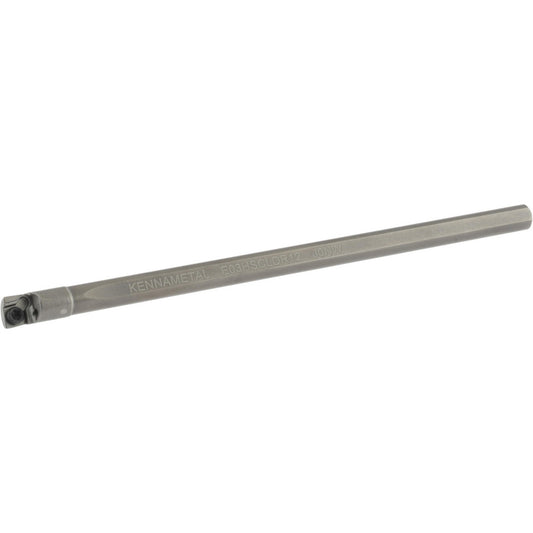 Kennametal 1271038 Indexable Boring Bar E03HSCLDR12, 0.224" Min Bore Dia, Right Hand Cut, 3/16" Shank Dia, 5 &deg Lead Angle, Solid Carbide (Shank), Steel (Head)