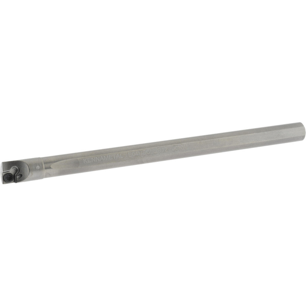 Kennametal 1270954 Indexable Boring Bar E04HSCLDR12, 0.285" Min Bore Dia, Right Hand Cut, 1/4" Shank Dia, 5 &deg Lead Angle, Solid Carbide (Shank), Steel (Head)