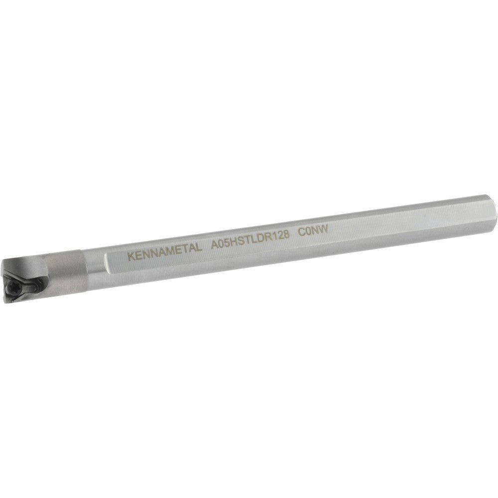 Kennametal 1288881 Indexable Boring Bar A05HSTLDR128, 0.36" Min Bore Dia, Right Hand Cut, 5/16" Shank Dia, 5 &deg Lead Angle, Steel