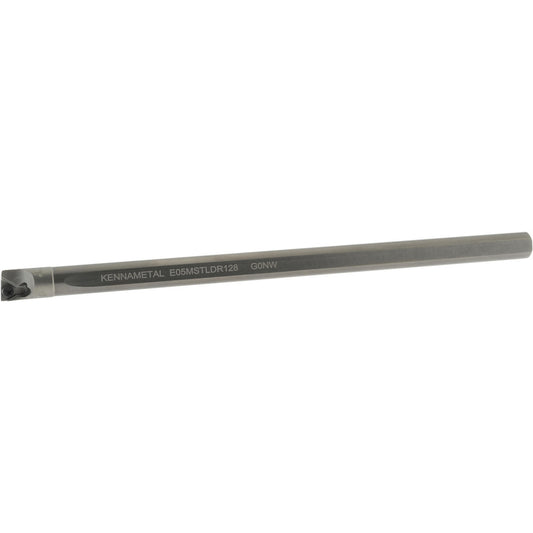 Kennametal 1270973 Indexable Boring Bar E05MSTLDR128, 0.36" Min Bore Dia, Right Hand Cut, 5/16" Shank Dia, 5 &deg Lead Angle, Solid Carbide (Shank), Steel (Head)