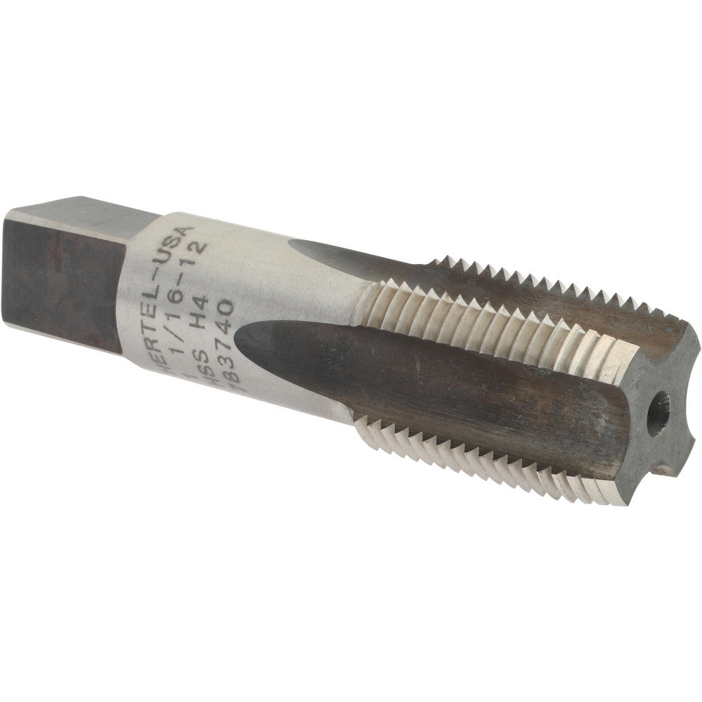 Hertel 87052 1-1/16 - 12 Plug RH H4 Bright High Speed Steel 4-Flute Straight Flute Hand Tap