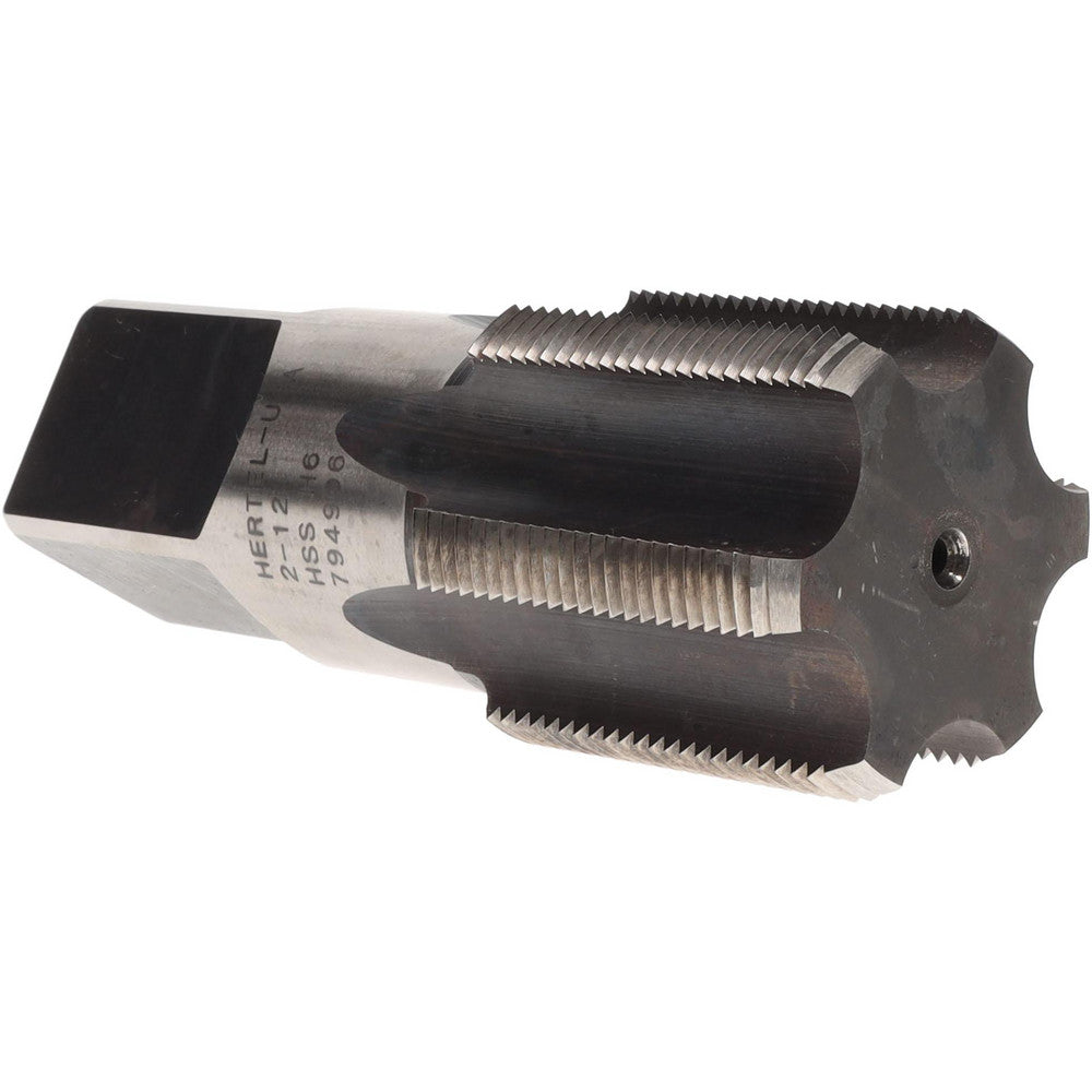 Hertel 87065 Straight Flute Tap 2-12 UNF, 6 Flute, Bottoming Chamfer, HSS, Bright/Uncoated Finish
