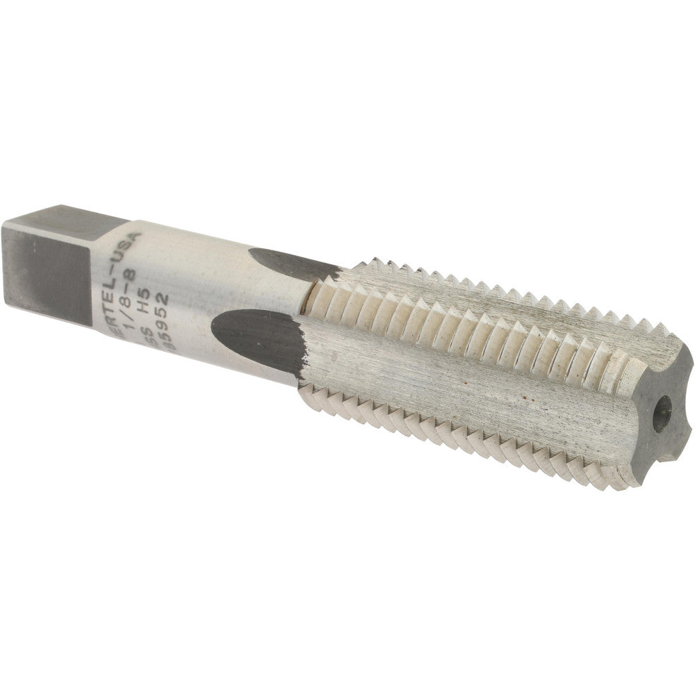 Hertel 87021 1-1/8 - 8 Bottoming RH H5 Bright High Speed Steel 4-Flute Straight Flute Hand Tap