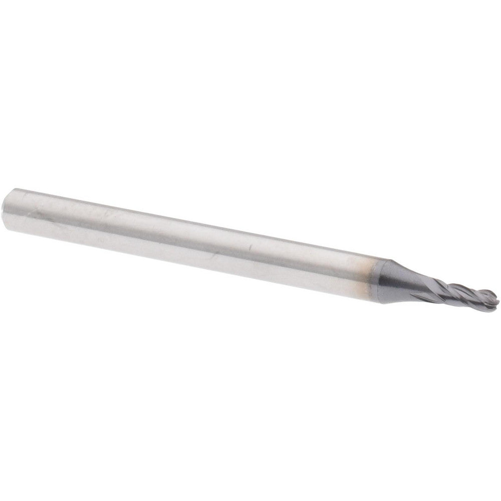 Hertel EM250004 Ball End Mill 1/16" Dia, 1/8" LOC, 4 Flute, Solid Carbide