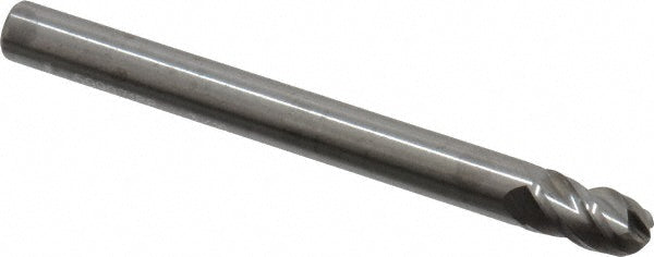 Hertel EM99924521 Ball End Mill 3/16" Dia, 5/16" LOC, 4 Flute, Solid Carbide
