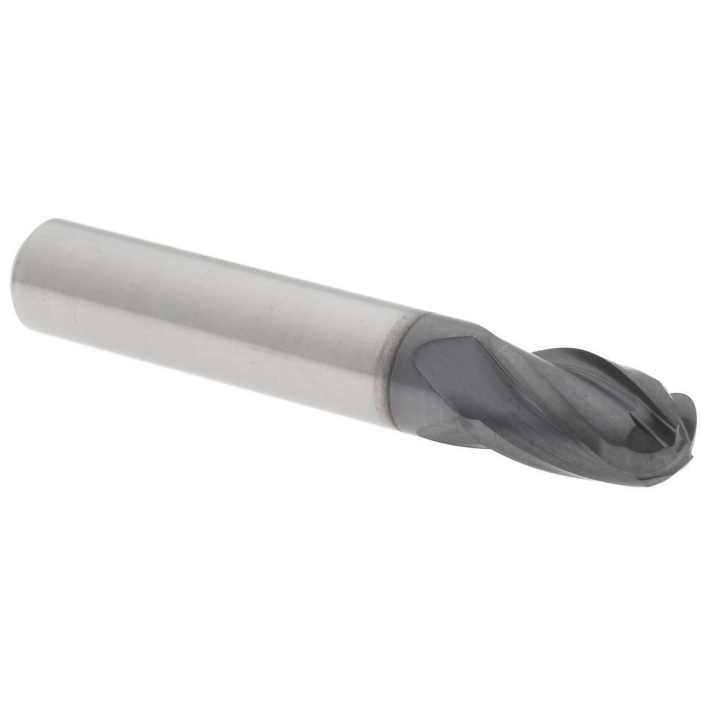Hertel EM99924528 Ball End Mill 5/16" Dia, 1/2" LOC, 4 Flute, Solid Carbide