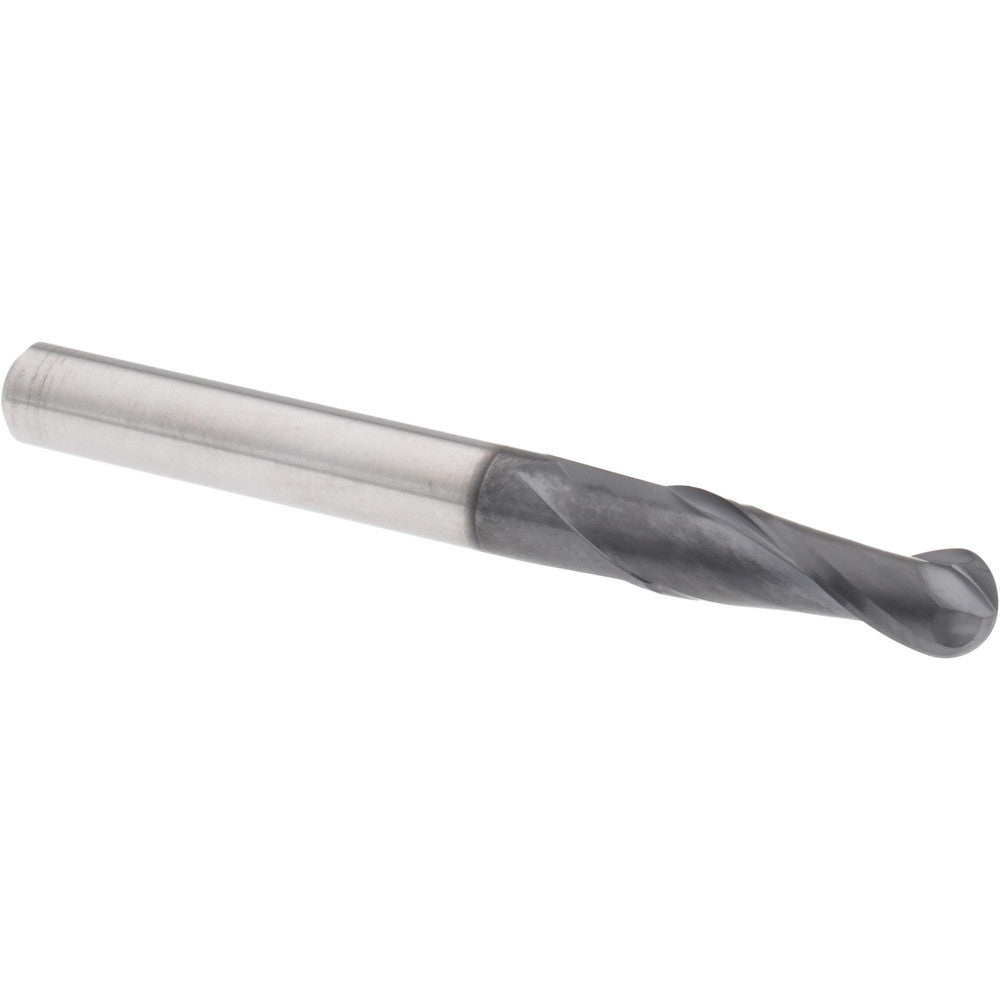 Hertel EM249016 Ball End Mill 1/4" Dia, 3/4" LOC, 2 Flute, Solid Carbide