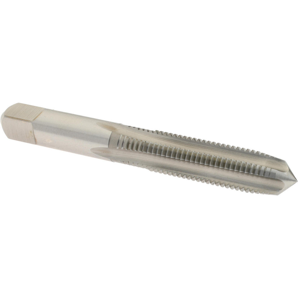 Hertel K029109AS Straight Flute Tap M10x1.25 Metric Fine, 4 Flute, Plug Chamfer, High-Speed Steel, Bright/Uncoated Finish