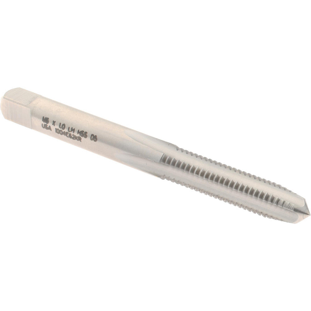 Hertel K029055AS Straight Flute Tap M6x1 Metric Coarse, 4 Flute, Plug Chamfer, 6H Class of Fit, High-Speed Steel, Bright/Uncoated Finish
