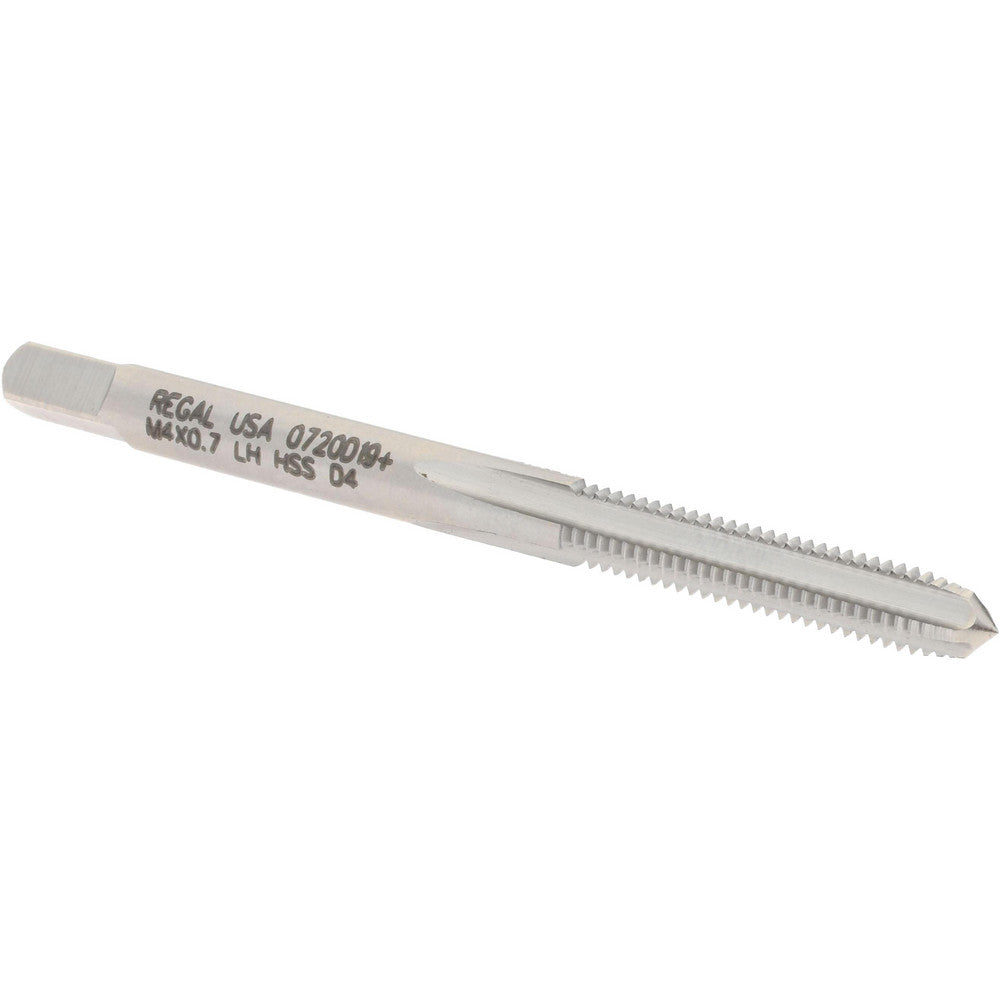 Hertel 029028AS Straight Flute Tap M4x0.7 Metric Coarse, 4 Flute, Plug Chamfer, 6H Class of Fit, High-Speed Steel, Bright/Uncoated Finish