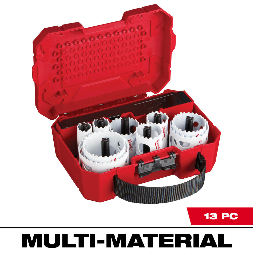 Milwaukee Tool 49-22-4025 Hole Saw Kits Minimum Saw Diameter (Decimal Inch) 3/4  Maximum Saw Diameter (Decimal Inch) 2-1/2  Number of Hole Saws 9  Maximum Cutting Depth 1.625in  Cutting Edge Style Toothed  Material High-Speed Steel