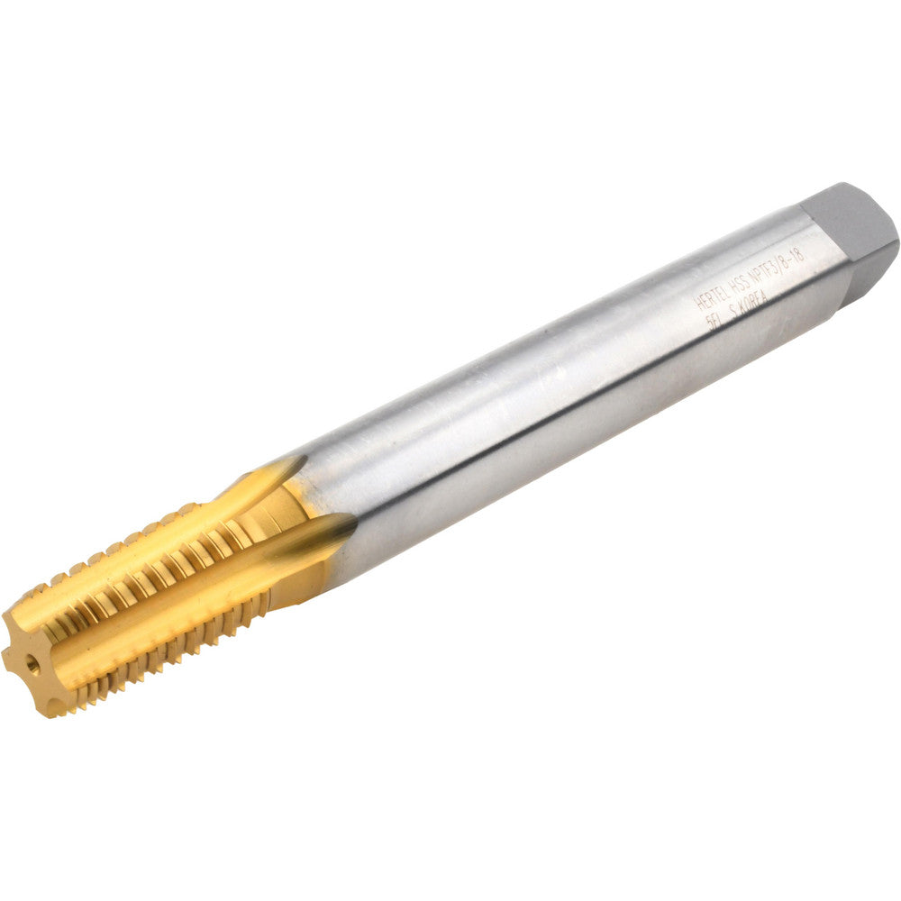 Hertel K015977AS25 Extension Pipe Tap 3/8-18 NPTF, 5 Flutes, High Speed Steel