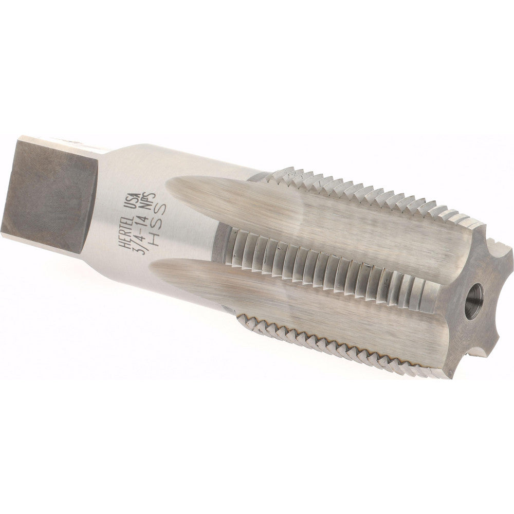 Hertel R127760-S Standard Pipe Tap 3/4-14, NPS, 5 Flutes, High Speed Steel, Bright/Uncoated