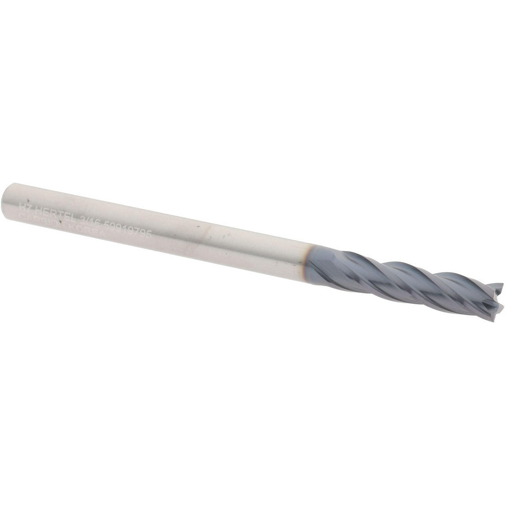 Hertel 59919795 Square End Mill 3/16" Dia, 3/4" LOC, 4 Flute, Solid Carbide