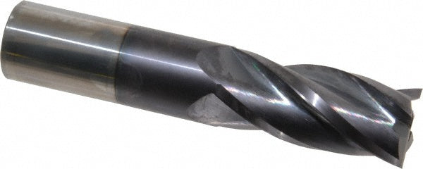 Hertel 59919829 Square End Mill 1" Dia, 2-1/4" LOC, 4 Flute, Solid Carbide