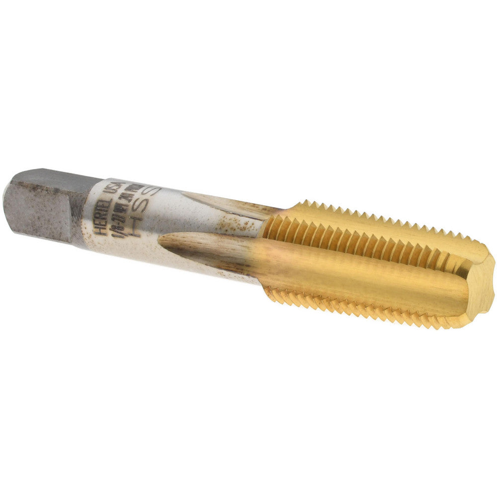 Hertel G837518T-S Standard Pipe Tap 1/8-27, NPT, 4 Flutes, High Speed Steel, TiN Finish