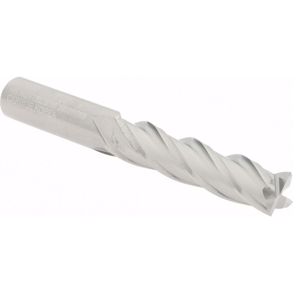 Hertel 59920785 Square End Mill 5/16" Dia, 1-3/8" LOC, 4 Flute, Solid Carbide