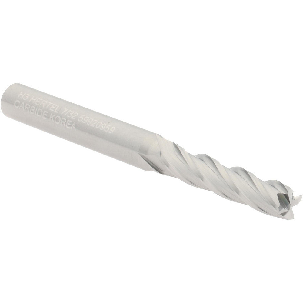 Hertel 59920959 Square End Mill 7/32" Dia, 1" LOC, 4 Flute, Solid Carbide