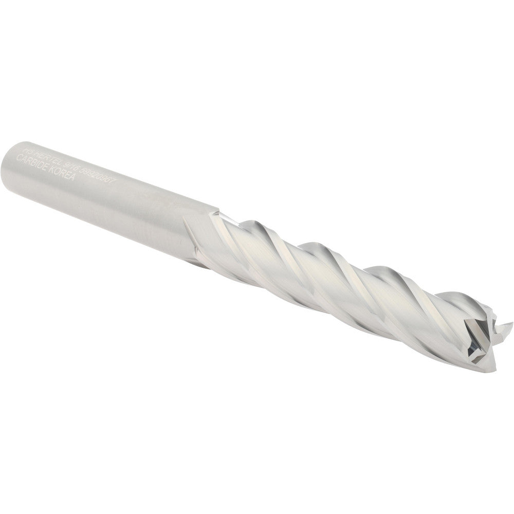 Hertel 59920967 Square End Mill 9/16" Dia, 3" LOC, 4 Flute, Solid Carbide