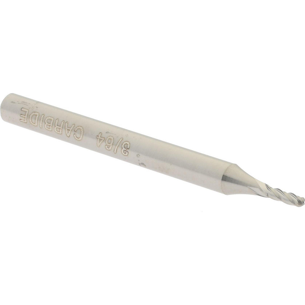 Hertel E599924511 Ball End Mill 3/64" Dia, 1/8" LOC, 4 Flute, Solid Carbide
