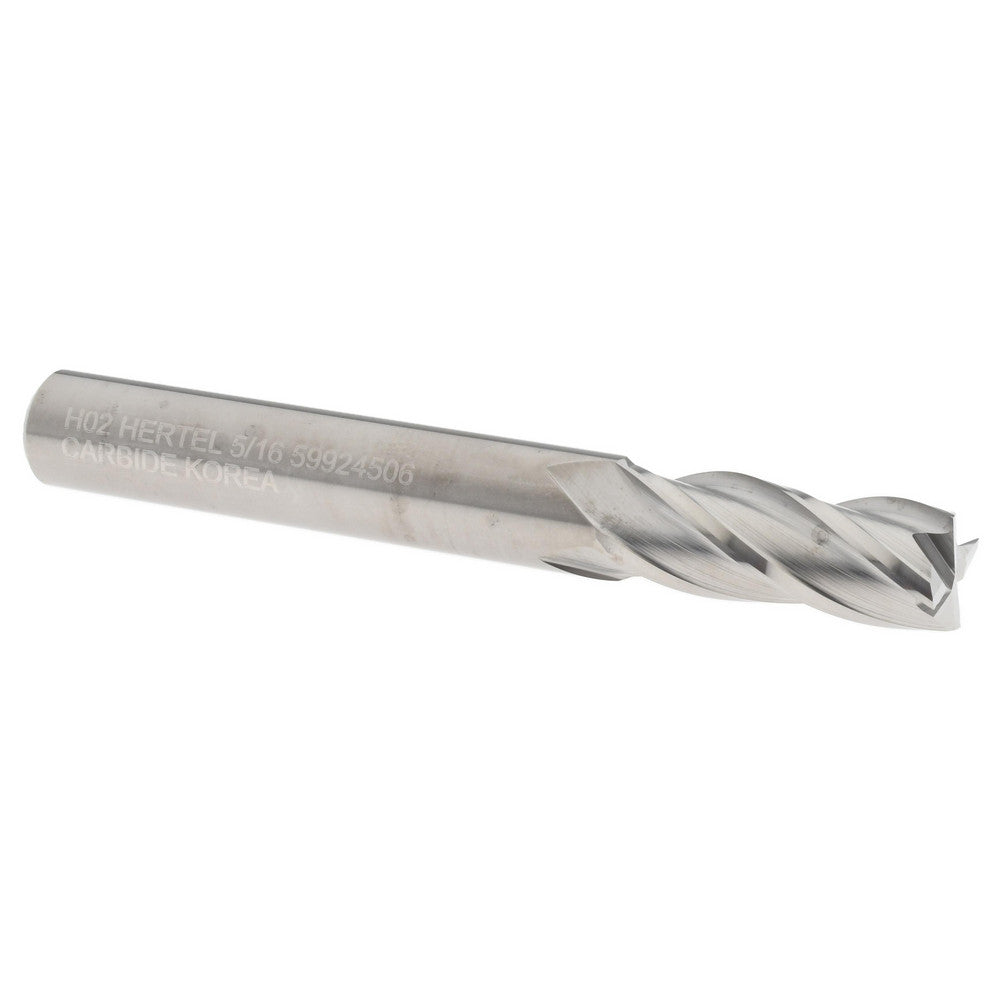 Hertel 59924506 Square End Mill 5/16" Dia, 13/16" LOC, 4 Flute, Solid Carbide