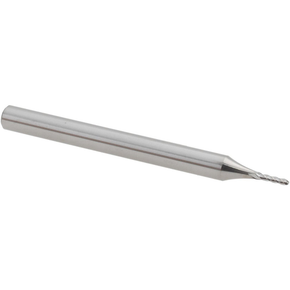 Hertel E599924510 Ball End Mill 1/32" Dia, 3/32" LOC, 4 Flute, Solid Carbide