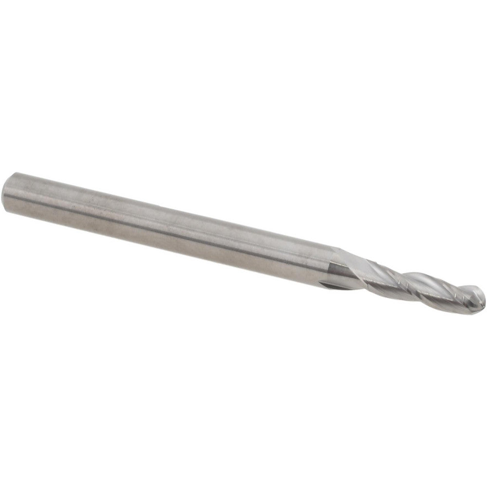 Hertel E599924729 Ball End Mill 3/32" Dia, 5/16" LOC, 3 Flute, Solid Carbide