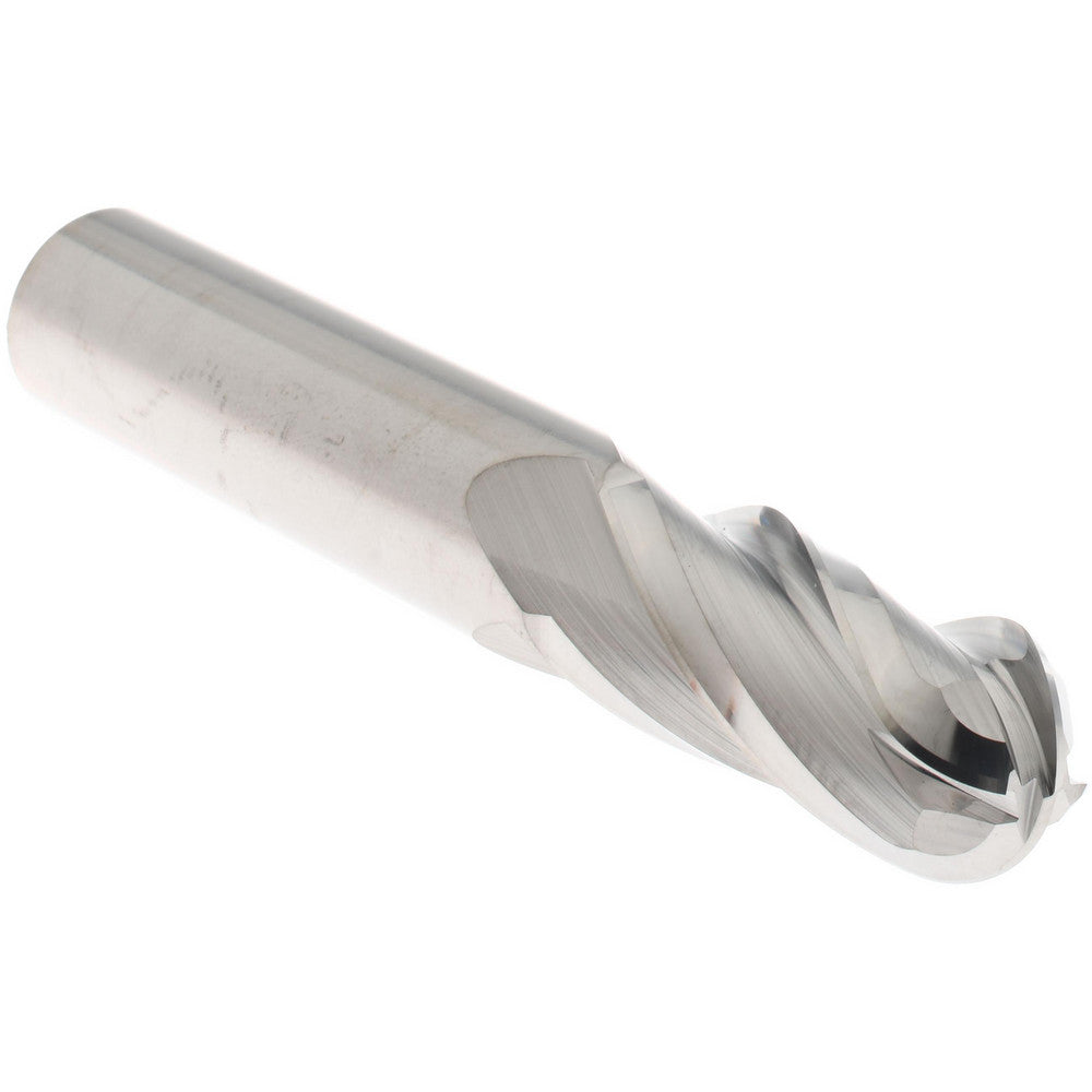 Hertel E5250028 Ball End Mill 7/16" Dia, 1" LOC, 4 Flute, Solid Carbide