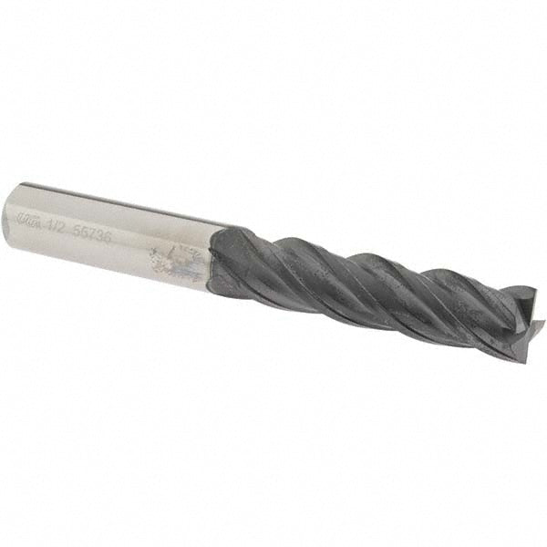 OSG VG441-5004 Square End Mill 1/2'' Dia, 2'' LOC, 1/2'' Shank Dia, 4'' OAL, 4 Flutes, Solid Carbide