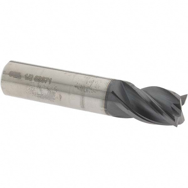 OSG VG441-5007 Square End Mill 1/2'' Dia, 5/8'' LOC, 1/2'' Shank Dia, 2-1/2'' OAL, 4 Flutes, Solid Carbide
