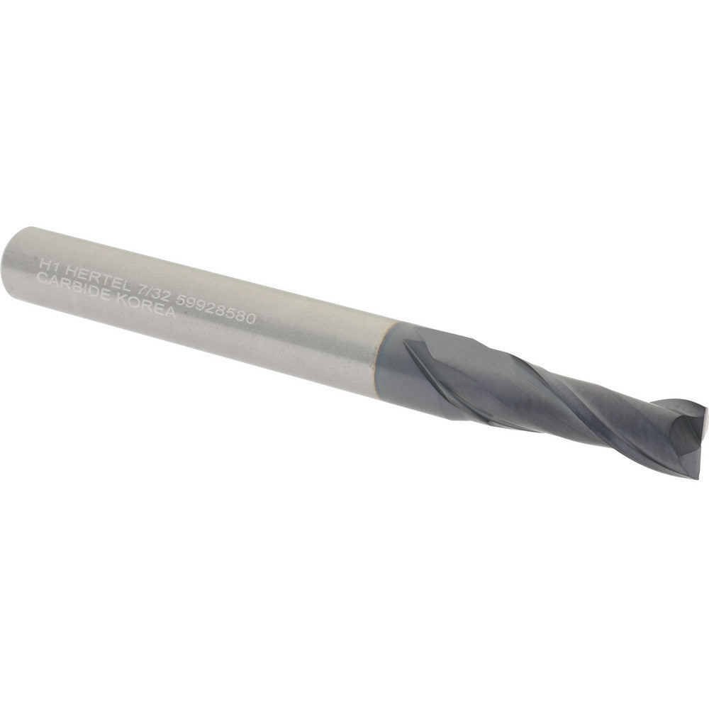 Hertel 59928580 Square End Mill 7/32" Dia, 5/8" LOC, 2 Flute, Solid Carbide