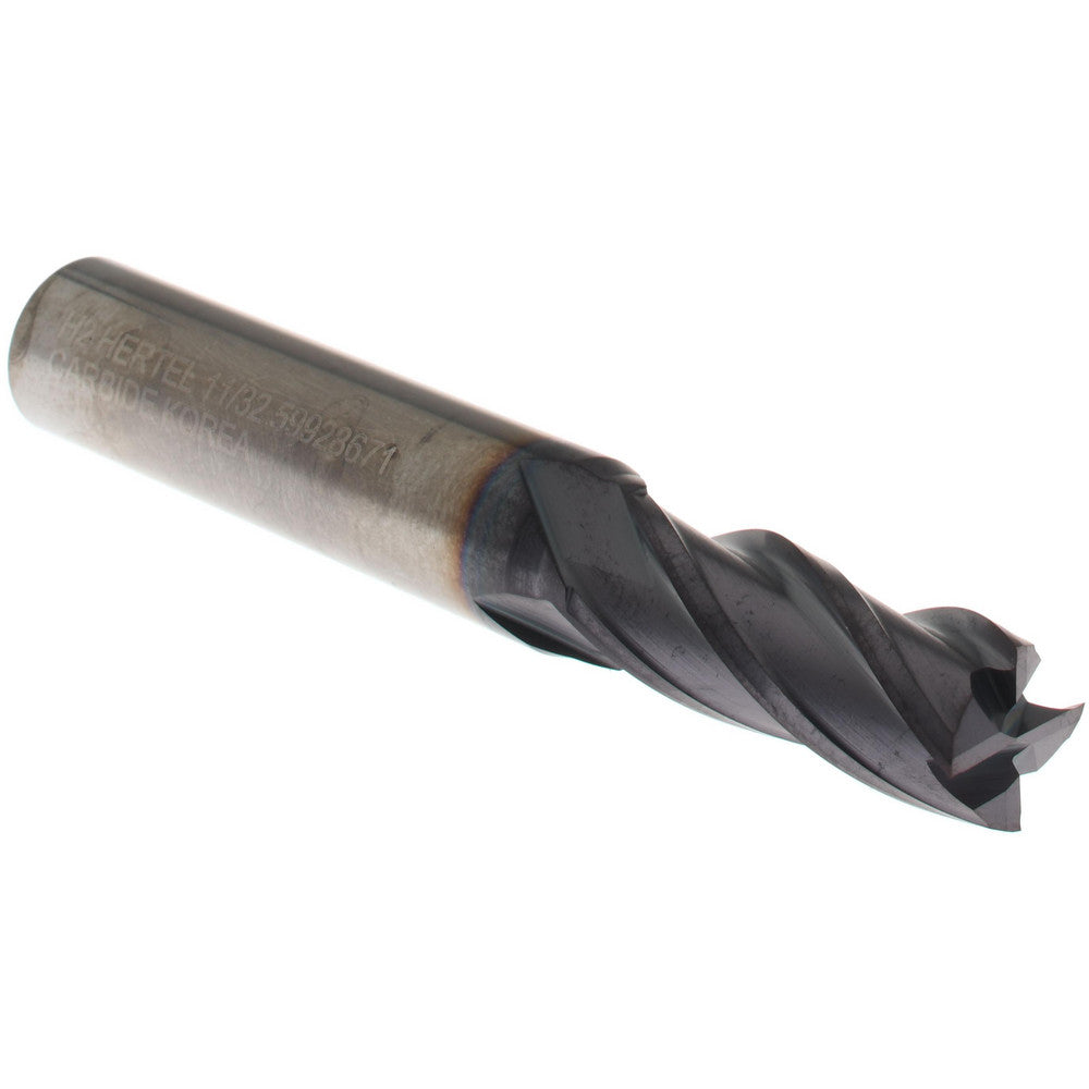 Hertel 59928671 Square End Mill 11/32" Dia, 7/8" LOC, 4 Flute, Solid Carbide