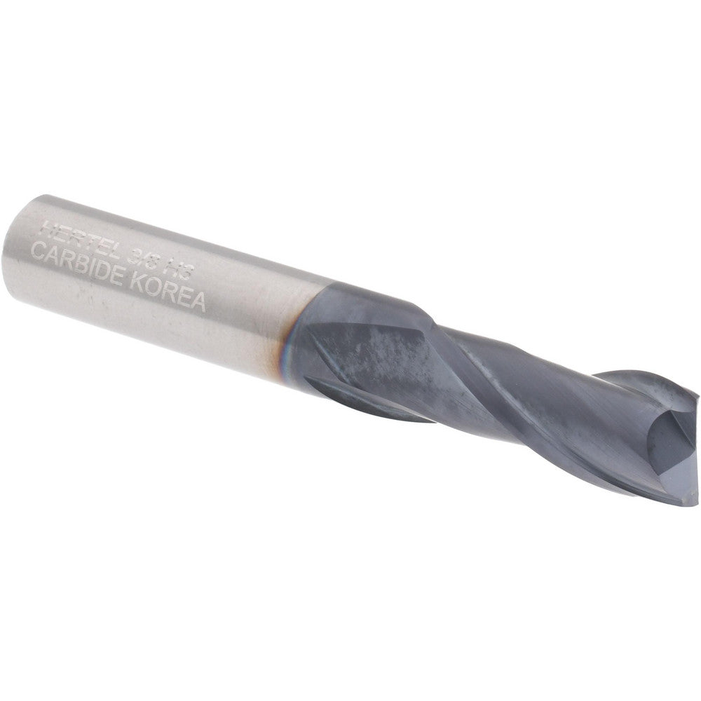 Hertel 59928796 Square End Mill 3/8" Dia, 7/8" LOC, 2 Flute, Solid Carbide