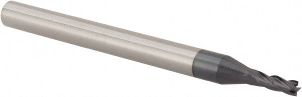 Hertel 59928945 Square End Mill 0.0625" Dia, 0.1875" LOC, 4 Flute, Solid Carbide