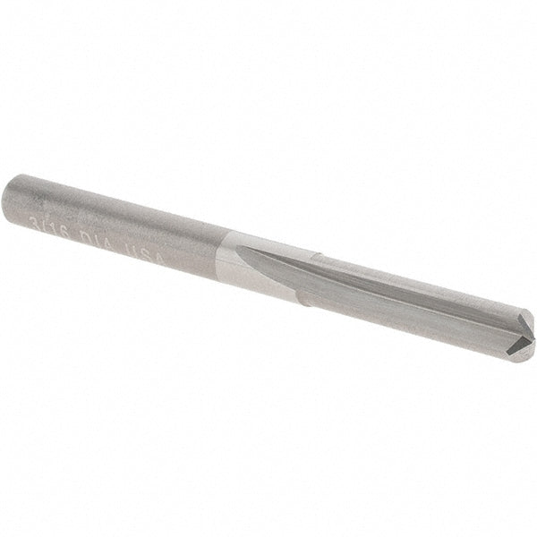 Chicago-Latrobe 78596 Straight-Flute Drill Bit 3/16" Dia, 140 deg Point, Solid Carbide