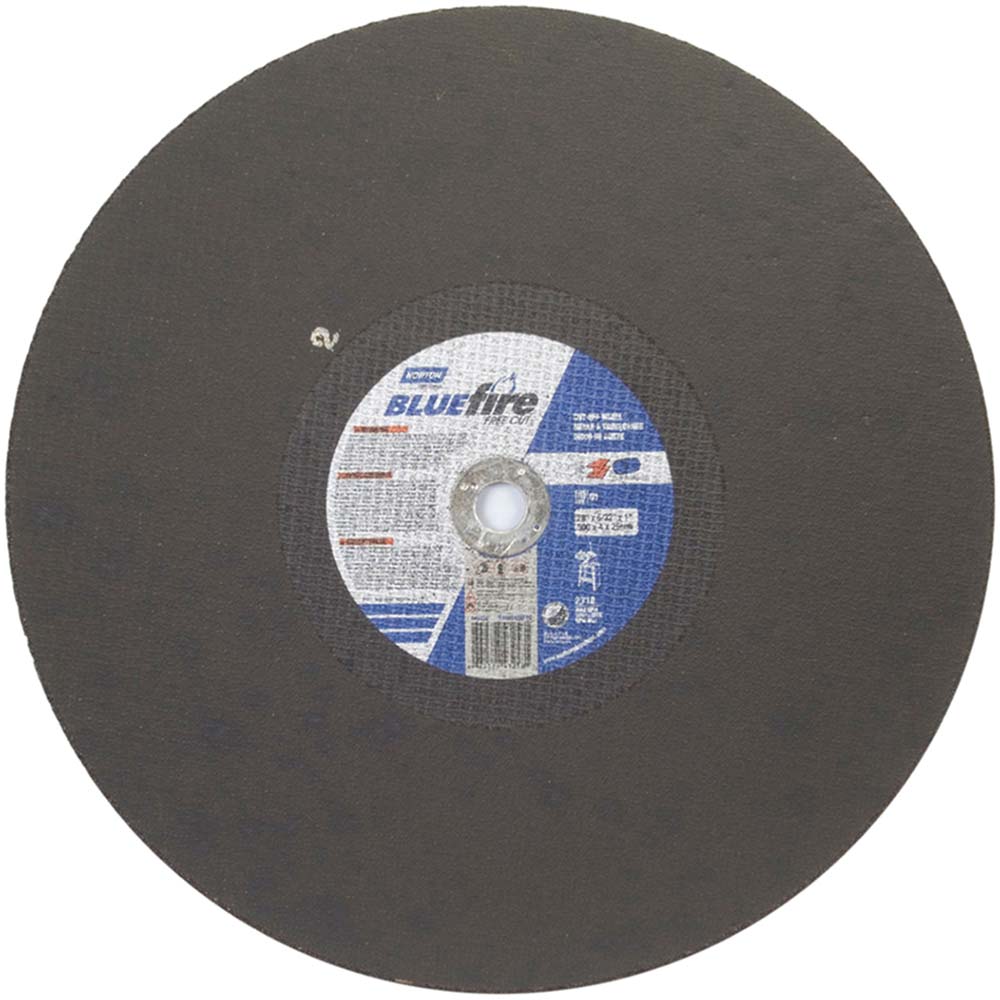 Norton 66252843258 Cut-Off Wheel Type 1, 20" Dia, 5/32" Thick, 1" Hole, Zirconia Alumina