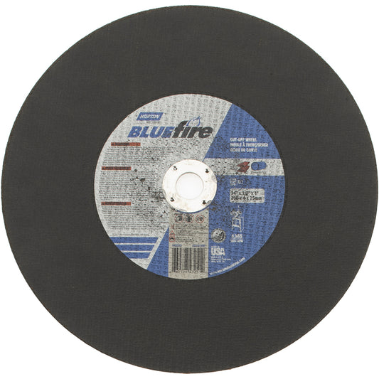 Norton 66252843251 Cut-Off Wheel Type 1, 14" Dia, 1/8" Thick, 1" Hole, Zirconia Alumina